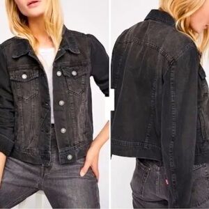 J. CREW Classic Denim Jacket in Washed Black (S)